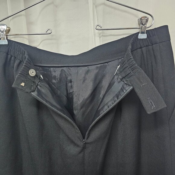 Vintage JH Collectibles Skirt Black Midi Wool Classic Office 18W - Picture 6 of 9